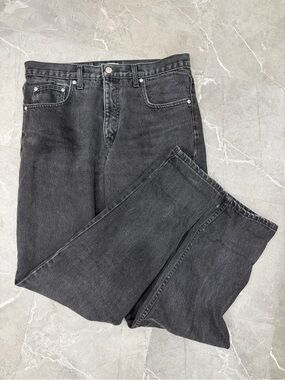 Vintage 725 Faded Black Men's Jeans 34 X 31 Relaxed Fit Made In Canada